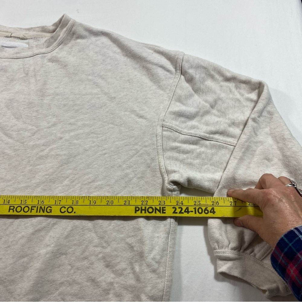 aerie Cream Oversized Crewneck Sweatshirt - Picture 4 of 9